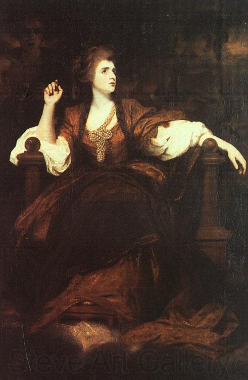 Sir Joshua Reynolds Portrait of Mrs Siddons as the Tragic Muse Norge oil painting art